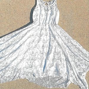 Charlotte Russe,SM/MED,Ivory,Thick Laced,Handcrafted,Drapping, lFlowing, Dress